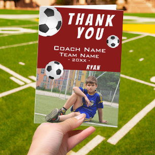 Football de Soccer Rouge Merci Entraîneur Photo