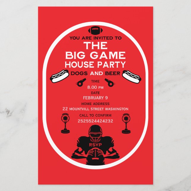 Football Et Hotdog House Party (Devant)