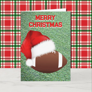 Football et Santa Claus Cartes de Noël personnalis