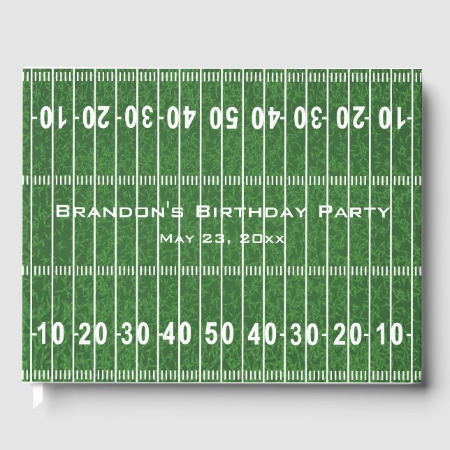 Football Field Design Livre d'or (Recto)