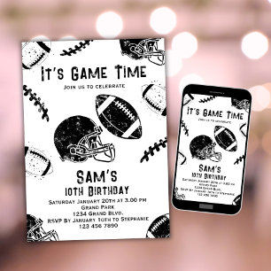 Football Invitation Anniversaire Football Party