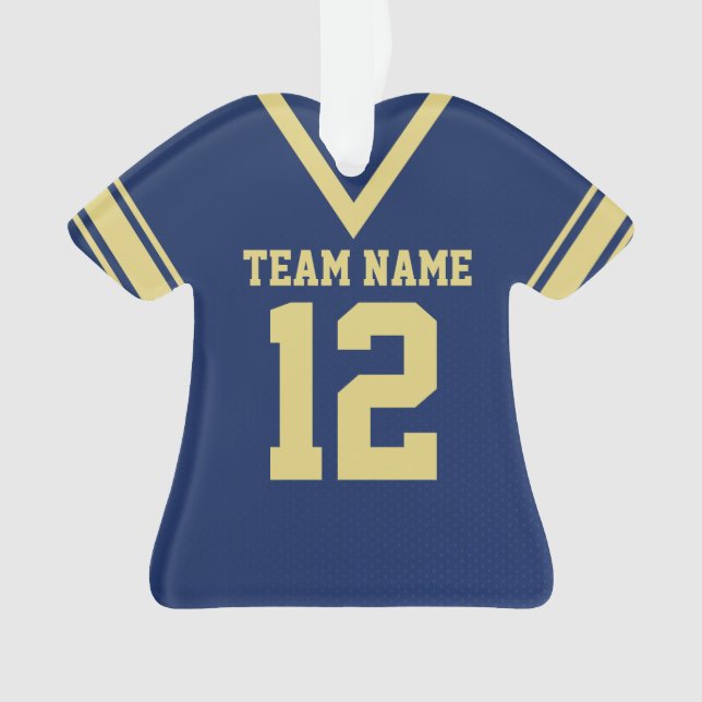 Football Jersey Blue Gold Uniforme (devant)