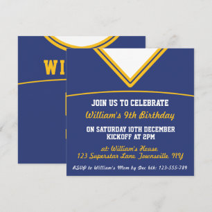 Football Jersey Invitation de la fête à thème, LAX