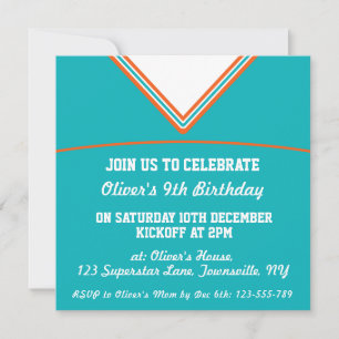 Football Jersey Invitation de la fête à thème, LAX