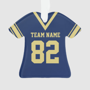 Football Jersey Navy Blue Gold Uniforme avec photo