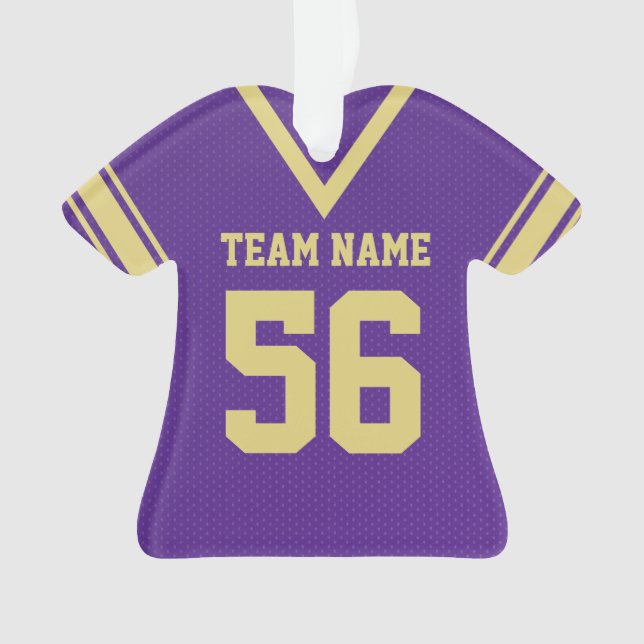 Football Jersey Purple Gold Uniforme avec photo (devant)