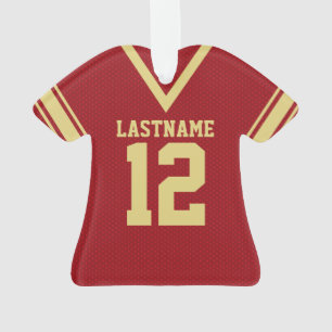 Football Jersey Red Gold Uniforme