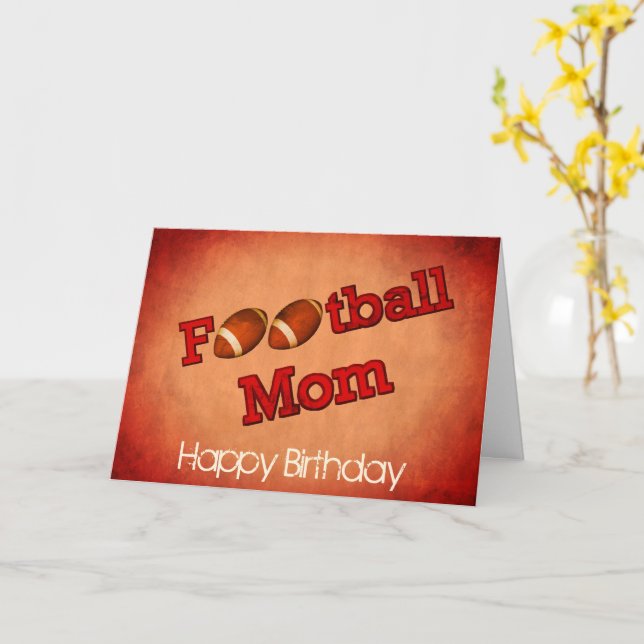 Football Maman mignonne Carte d'anniversaire (Fleur jaune)