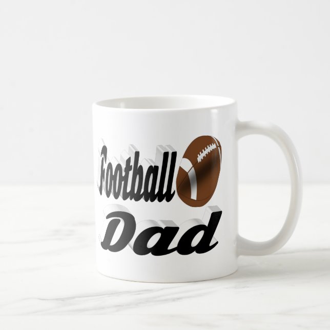 Football Papa demi-texte Café Mug (Droite)
