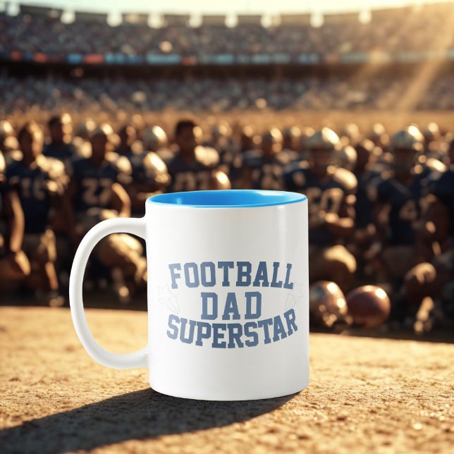 Football Papa Superstar Café Mug (For the dad that loves football.)