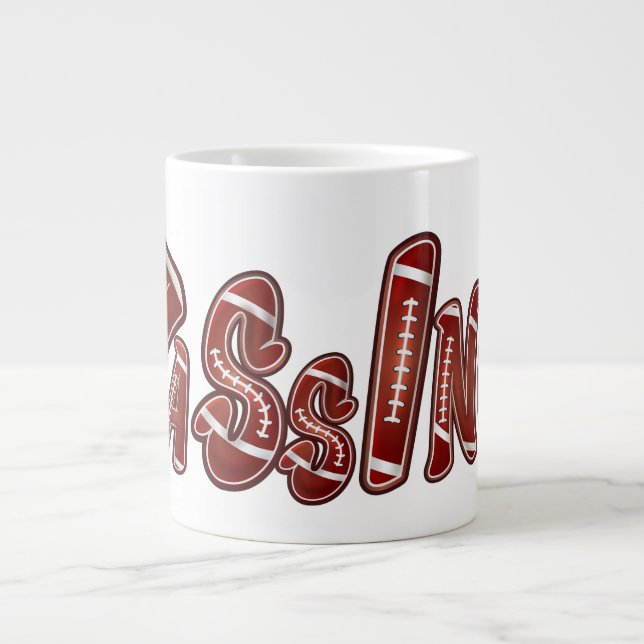 Football Passing Quarterback Coffee Mug - Retro Sp (Devant)