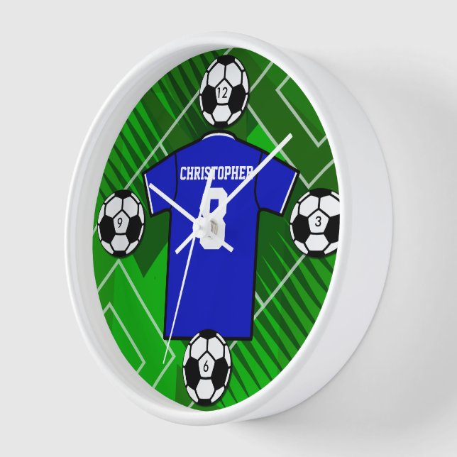 Football personnalisé Soccer Jersey horloge murale (Angle)