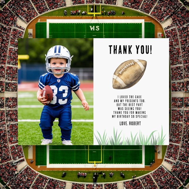 Football Première année en bas Anniversaire Merci (Créateur téléchargé)