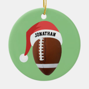 Football Santa Hat Ornement