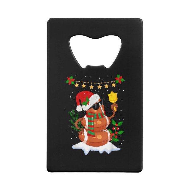 Football Snowman Santa Hat Joyeux Noël (Devant)