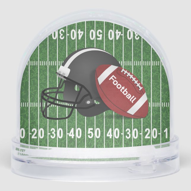 Football Sport Design Snow Globe (Arrière)