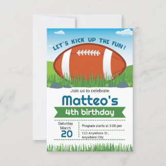Football sportif Invitation Anniversaire