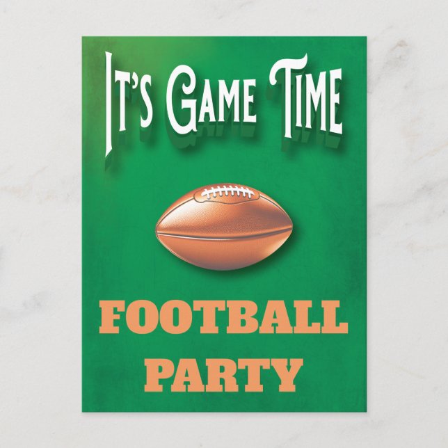 Football Sports Game Party Invitation (Devant)