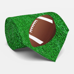 Football sur cravate d'impression d'herbe