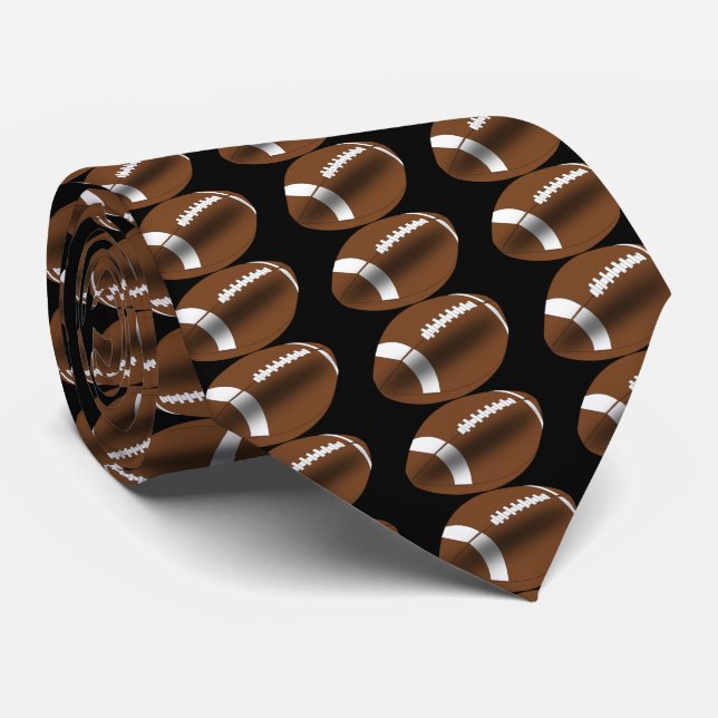 Football sur cravate noire (Roulé)