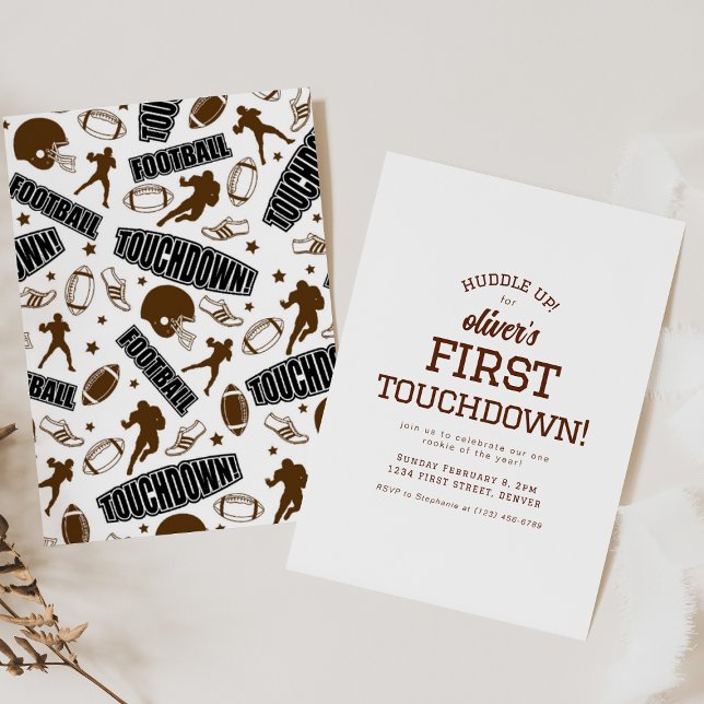 Football Theme Birthday Party Invitation  (Créateur téléchargé)