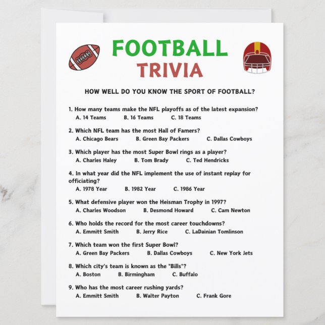Football Trivia Jeu (Devant)