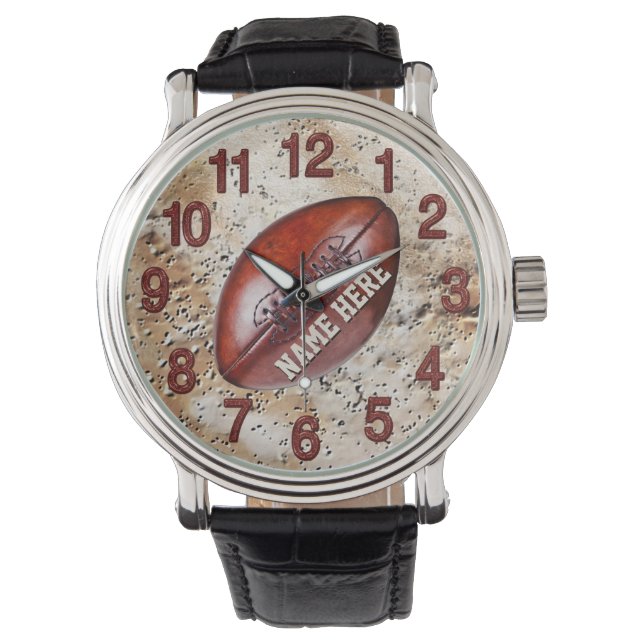 Football vintage Montres de Football Personnalisée (devant)