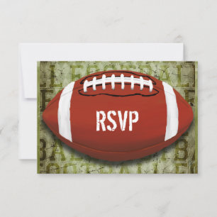 Football Vintage Vert Grunge RSVP