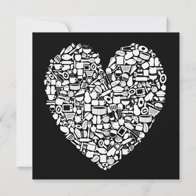 Footies Faire-part de mariage moderne noir & blanc (Devant)