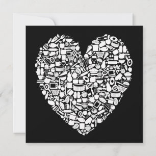 Footies Faire-part de mariage moderne noir & blanc