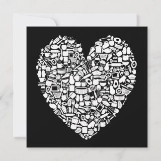 Footies Faire-part de mariage moderne noir & blanc