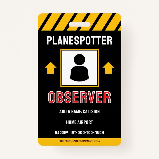 For Fun Planespotter Badge (Devant)