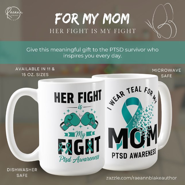 For My Mom PTSD Awareness Ceramic Mug (Créateur téléchargé)