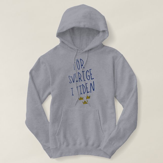För Sverige i Tiden Sweat - shirt à capuche, Suède (Design devant)