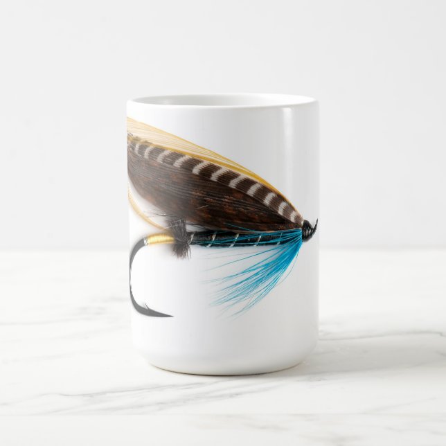 For the fisherman: Blue Charm Salmon Fly Mug (Centre)