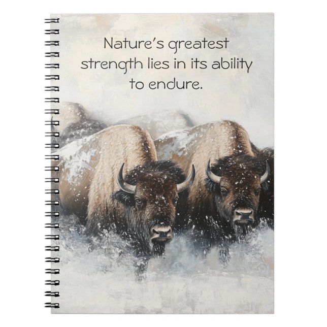 Force dans la tempête : Carnet de bison (Devant)