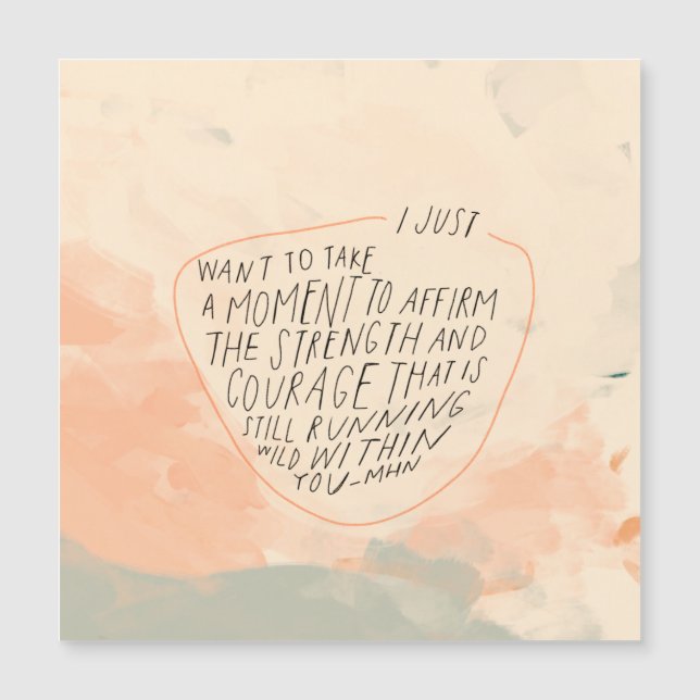 Force et courage Citation encourageante pour l'ami (Devant)