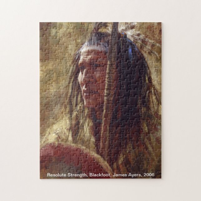 Force résolue, puzzle de guerrier de Natif (Vertical)
