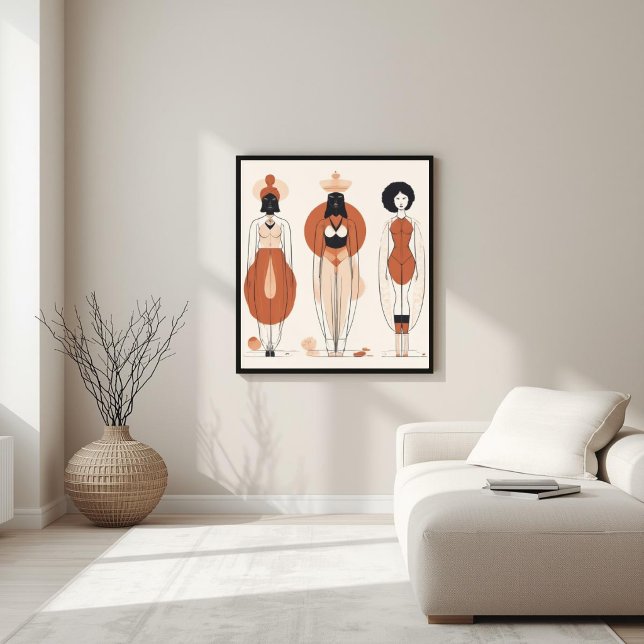 Force Silencieuse – Art mural abstrait féminin (Créateur téléchargé)