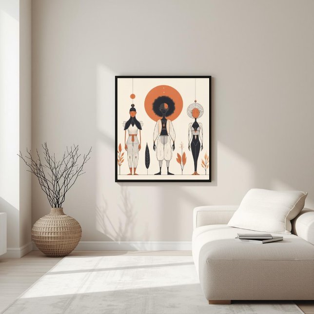 Force Silencieuse – Art mural abstrait féminin I (Créateur téléchargé)