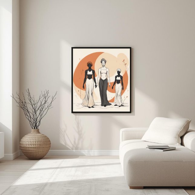 Force Silencieuse – Art mural abstrait féminin III (Créateur téléchargé)