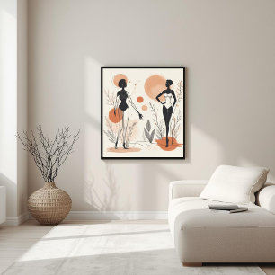 Force Silencieuse – Art mural abstrait féminin III