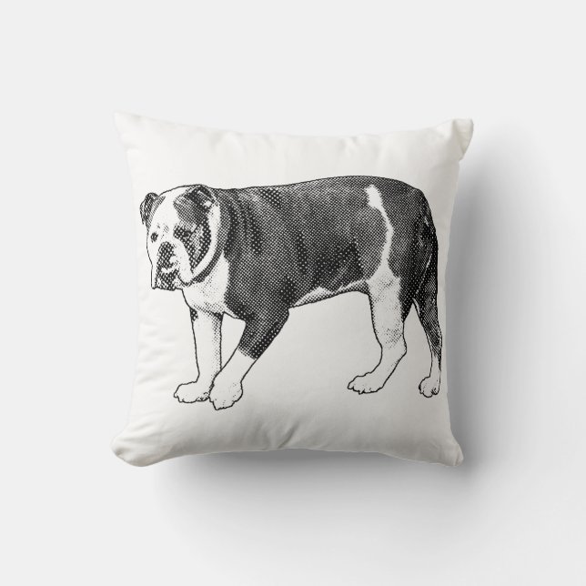 Force tranquille, Coussin pointillé Bulldog (Recto)