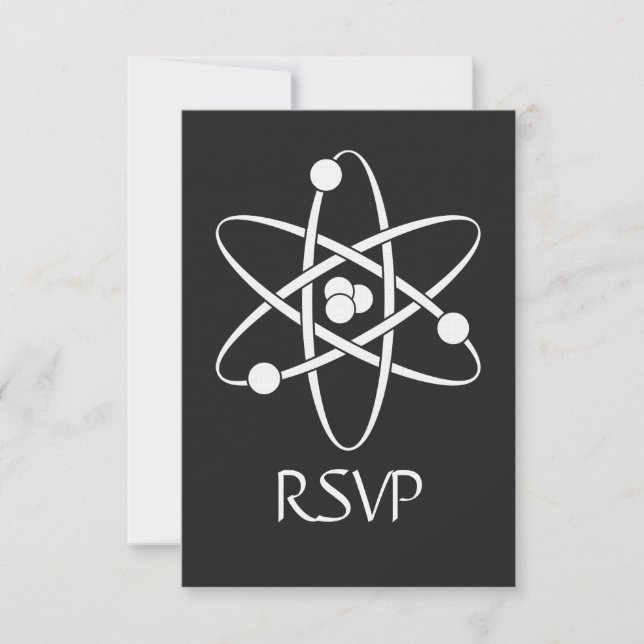 Forces attractives en noir carte RSVP (Devant)