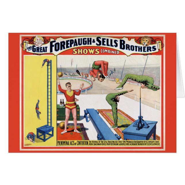Forepaugh & Sells Brothers Poster Vintage Circus (Devant horizontal)