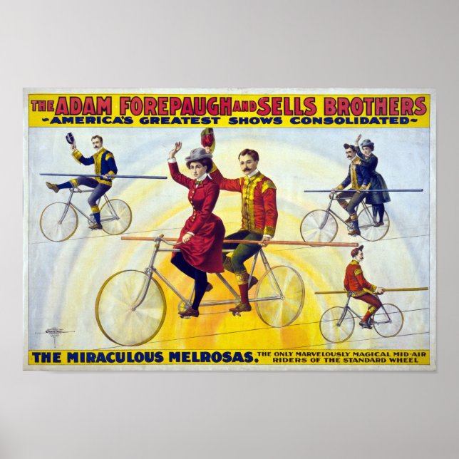 Forepaugh & Sells Brothers Vintage Circus Poster (Devant)