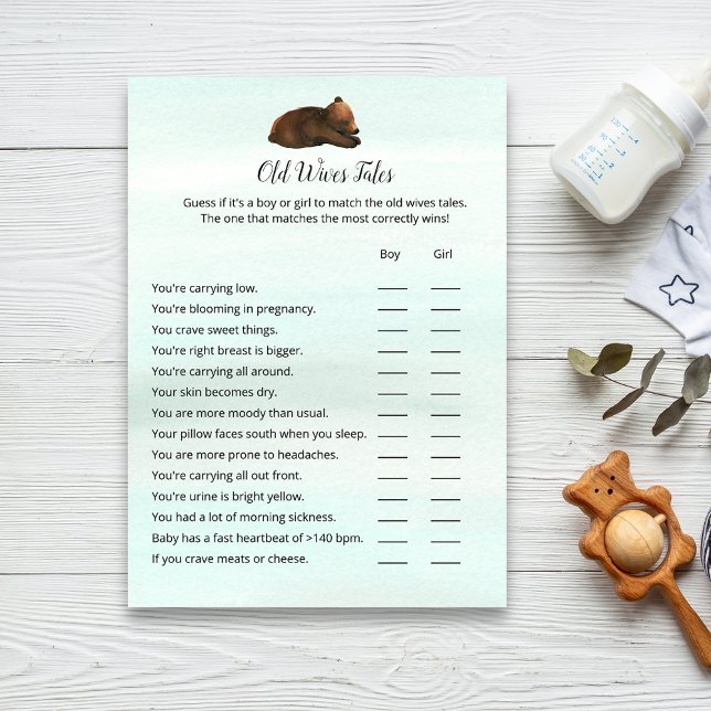 Forest Adventure Bears Old Wives Tales Carte de je (Créateur téléchargé)