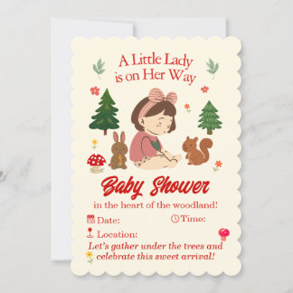Forest Animals Baby Shower Invitation