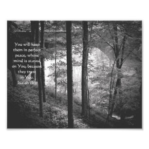 Forest Bridge Isaiah 26:3 Photographie Imprimer