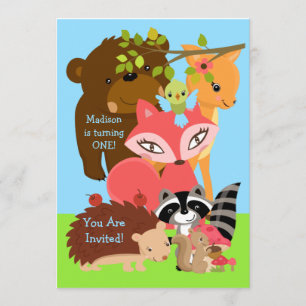 Forest Friends Woodland Custom Invitation